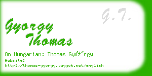 gyorgy thomas business card